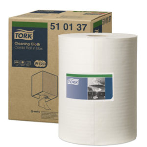 Tork 510137 - Premium Reinigungstücher, Kombirolle im Karton
